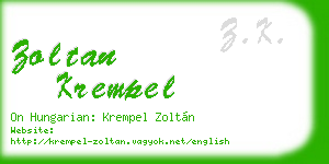 zoltan krempel business card